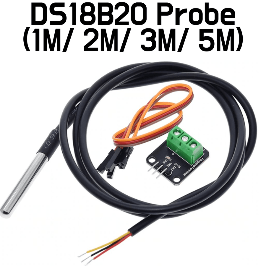 DS18b20 Waterproof temperature probe (1M/ 2M/ 3M/ 5M) - ePartners