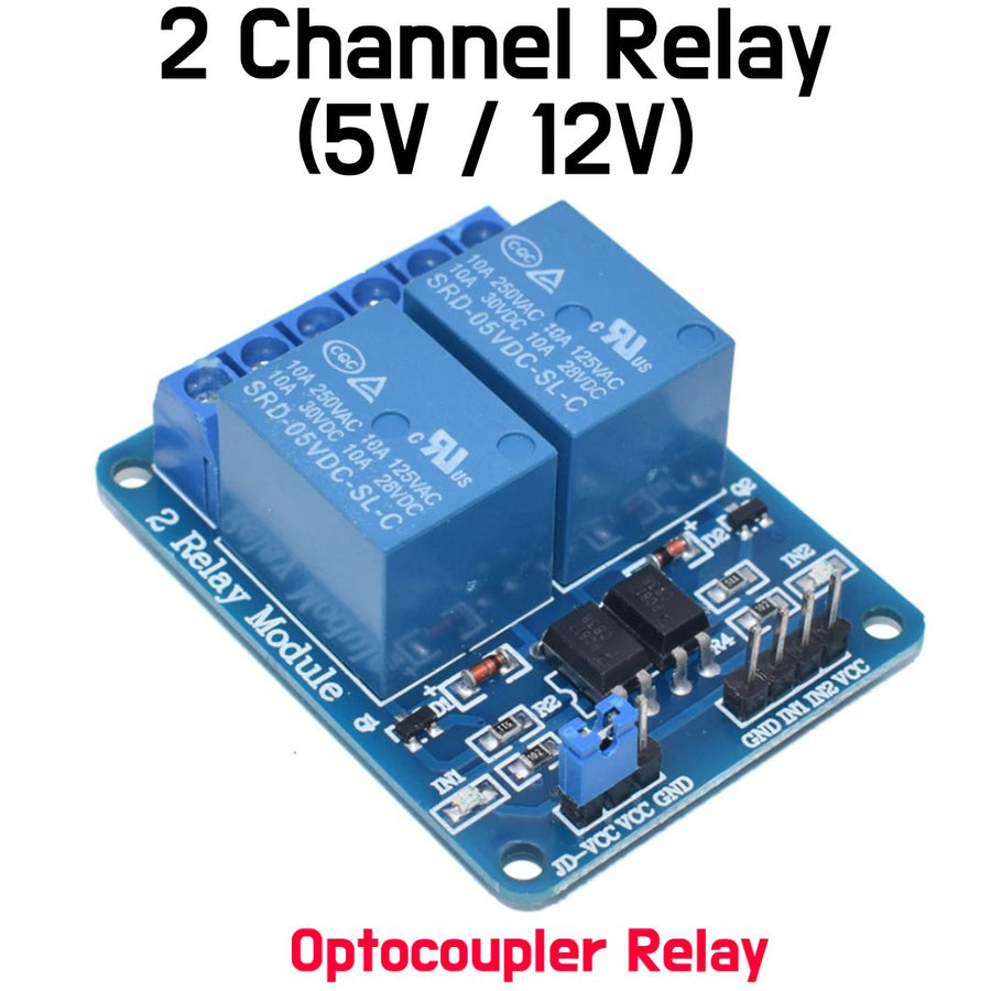 Relay Module 2 Channel - 5V, 12V - ePartners