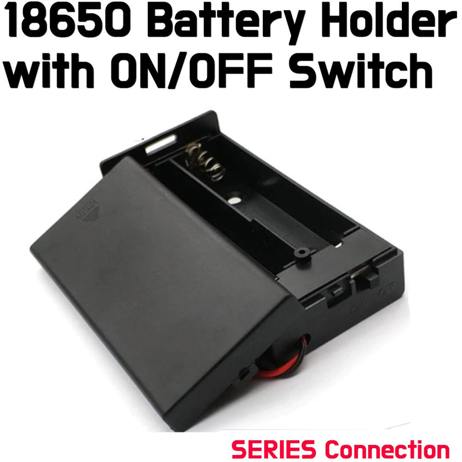 18650 Power Battery Case Box Holder With ON/OFF Switch - 2 Slot - ePartners