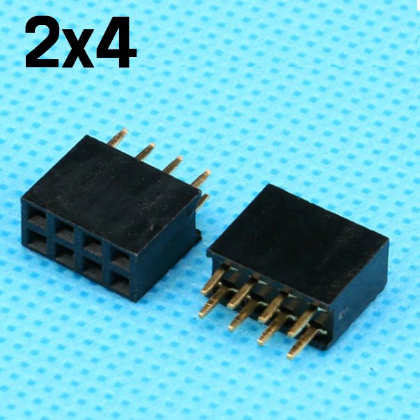 2pcs x Pin Header Female 4Pin (2x2) Straight Double Row Female Pin Headers - ePartners