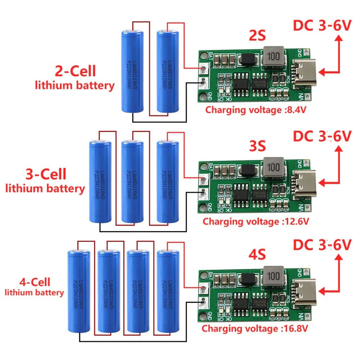 4S 4A Boost Step Up 18650 Battery Charger Board - ePartners NZ