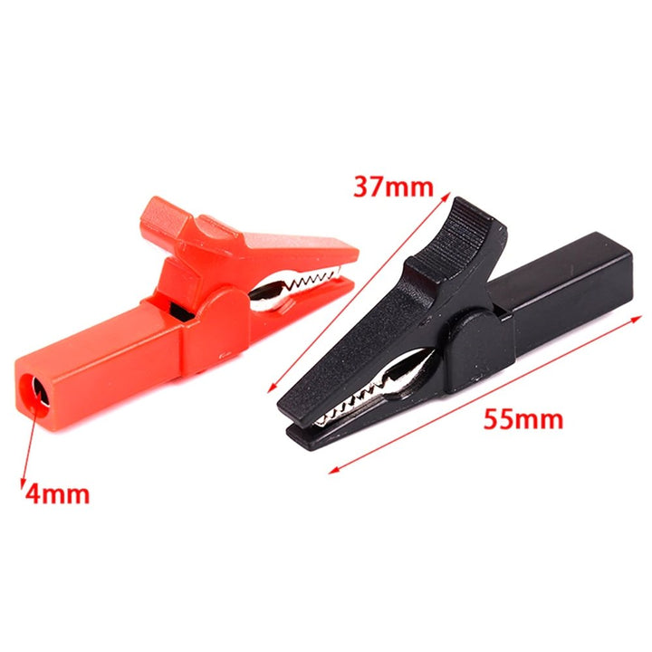 55mm Alligator Clips + Banana Plugs + Black, Red - ePartners NZ