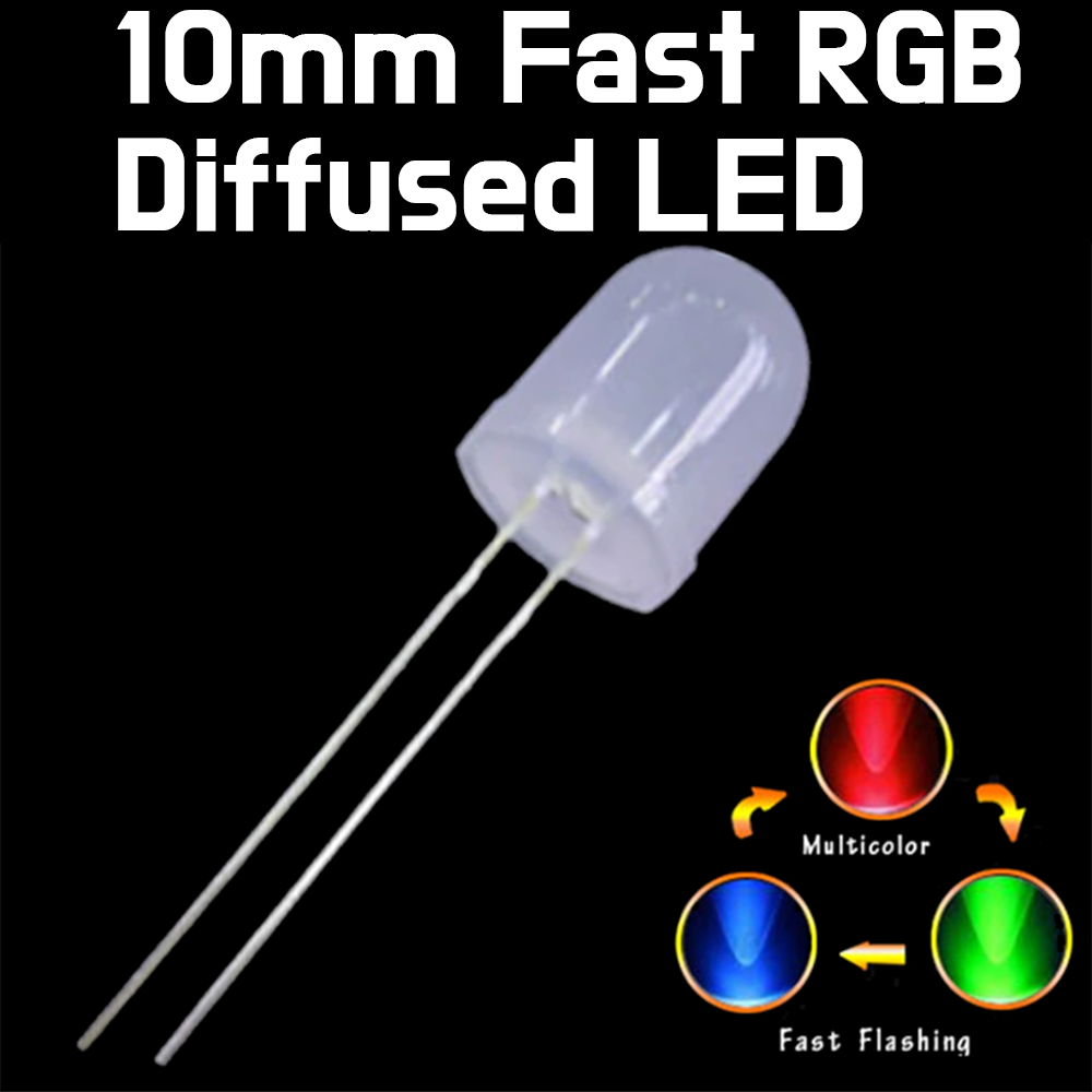 LED - Fast Flashing LED Diode RGB Colour Flicker Diffused