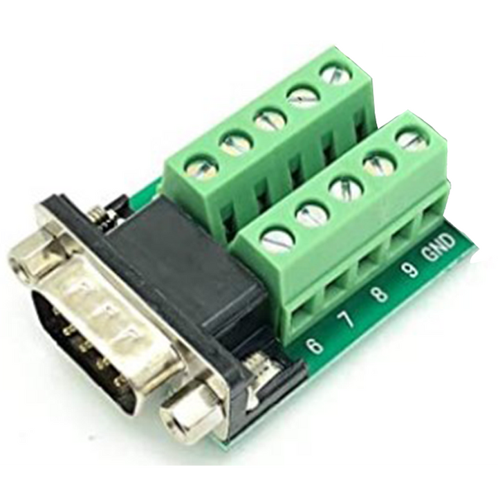 DB9 RS232 Serial to Terminal Male Adapter Connector Breakout Board