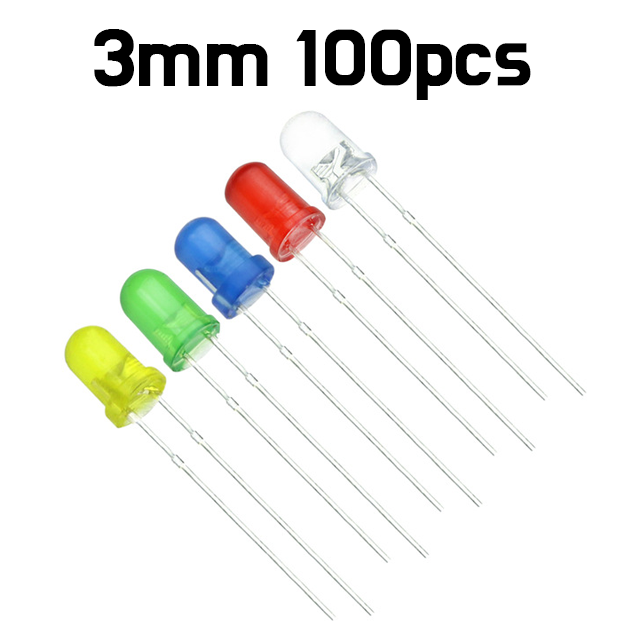 LED - 5 Colours - 3MM 100Pcs