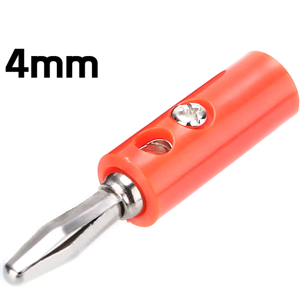 Test Leads - Banana Plug Metal - Black, Red