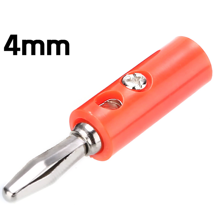 Test Leads - Banana Plug Metal - Black, Red