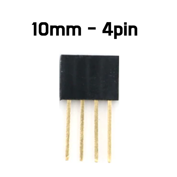 Pin Header - Stackable Long Legs Female Header - 4,6,8 and 10-pin