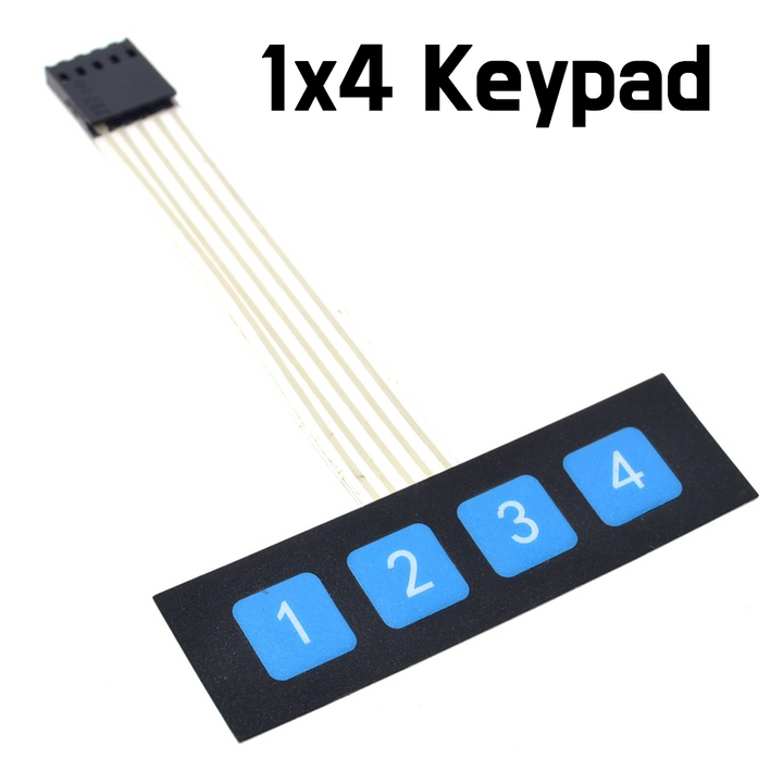 Keypad - Membrane 4 Keypad Keyboard Module - 1x4 Matrix