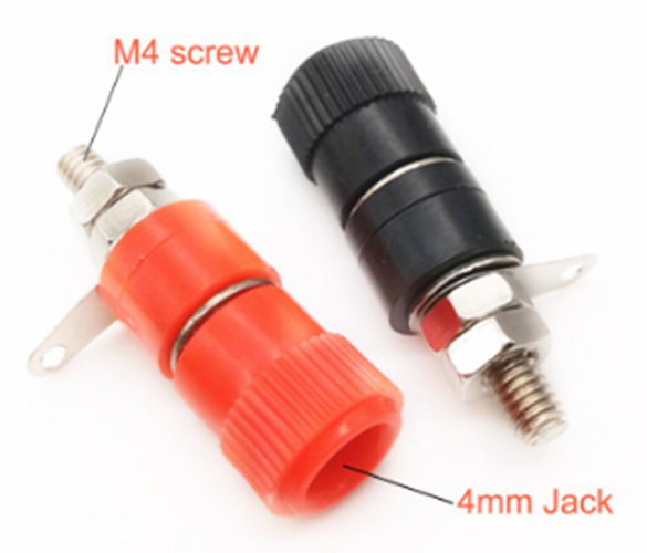 Test Leads - Banana Plug Socket Terminal Pair 4mm