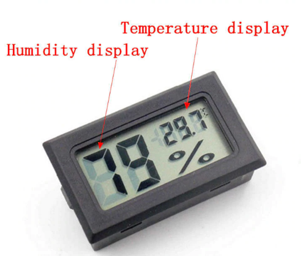 LCD Black Temperature, Hygrometer Thermometer Humidity sensor