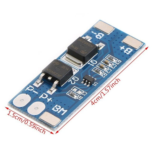BMS - 2S 8A Li-ion 7.4v 8.4V 18650 BMS PCM 15A Peak Current Battery Protection Board