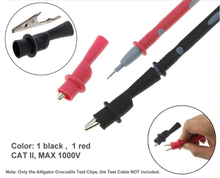 Test Leads - Alligator Crocodile Multimeter Test Leads