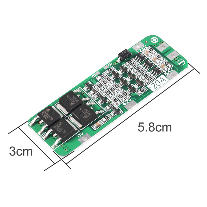BMS - 3S 20A Lithium Battery 18650 BMS Charger Protection Board