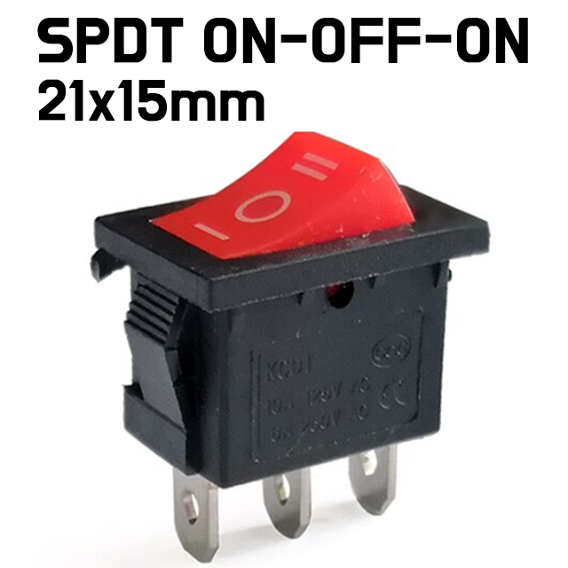 Rocker Toggle Switch - SPDT 3PIN Snap-in ON/OFF/ON Position Snap Boat Rocker Switch 6A/250V