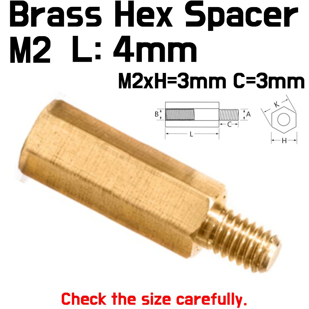 Brass hexagon spacer hex pillar - 4mm to 20mm - ePartners