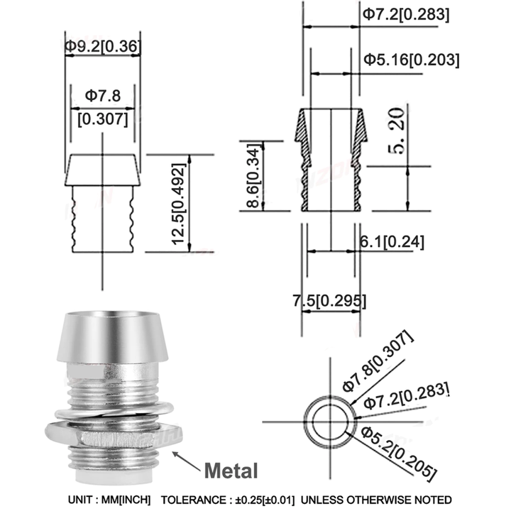 LED Bezel - 5mm LED Metal Clip Bezel Socket Mount