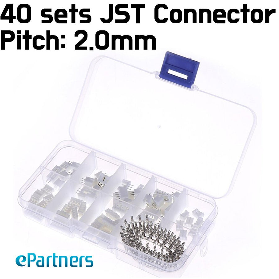 JST Connector / 40 sets Wire Kit with Plastic Box - 2.0mm - ePartners