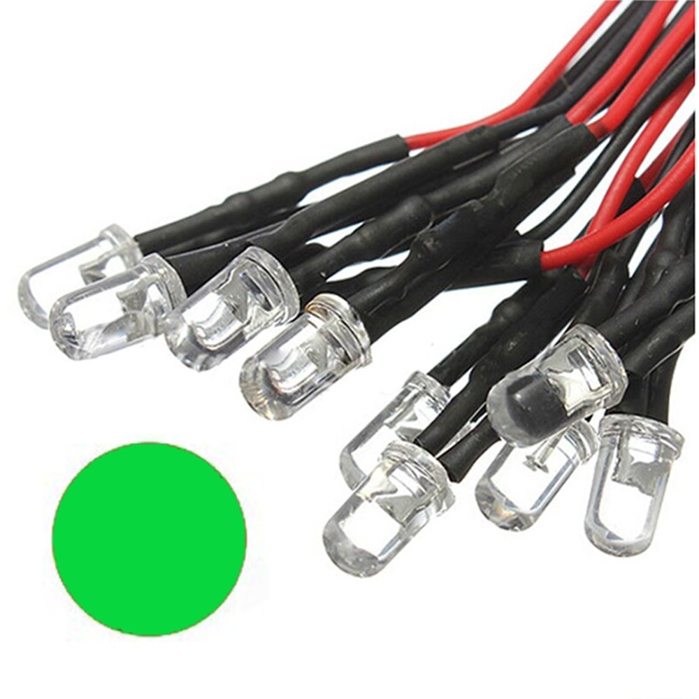 Round Pre-wired Water Clear LED - 5mm 12VDC - ePartners