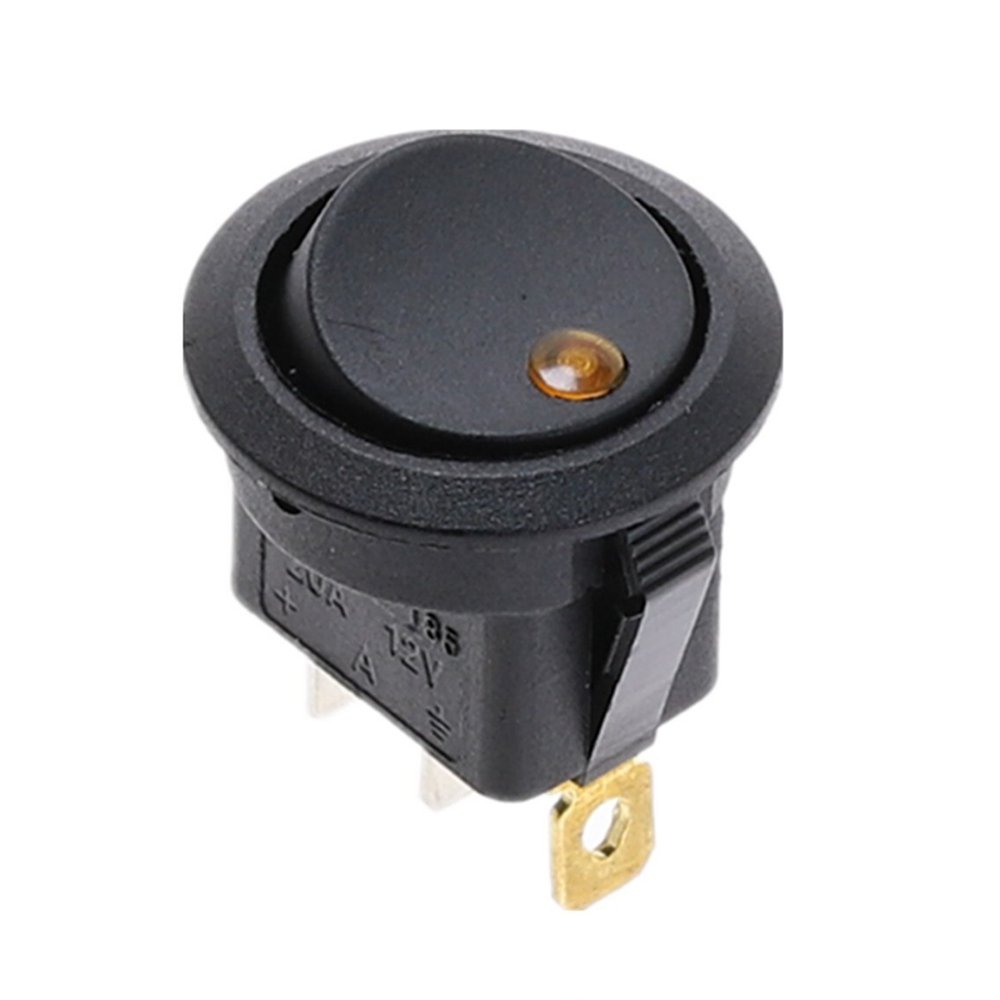 Round Rocker Toggle LED Switch SPST ON/OFF Switches 20A 12V - ePartners
