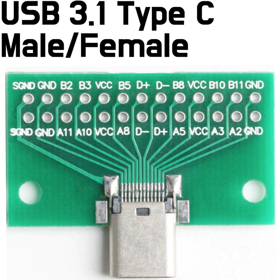 USB 3.1 Type C Male Breakout Board - ePartners