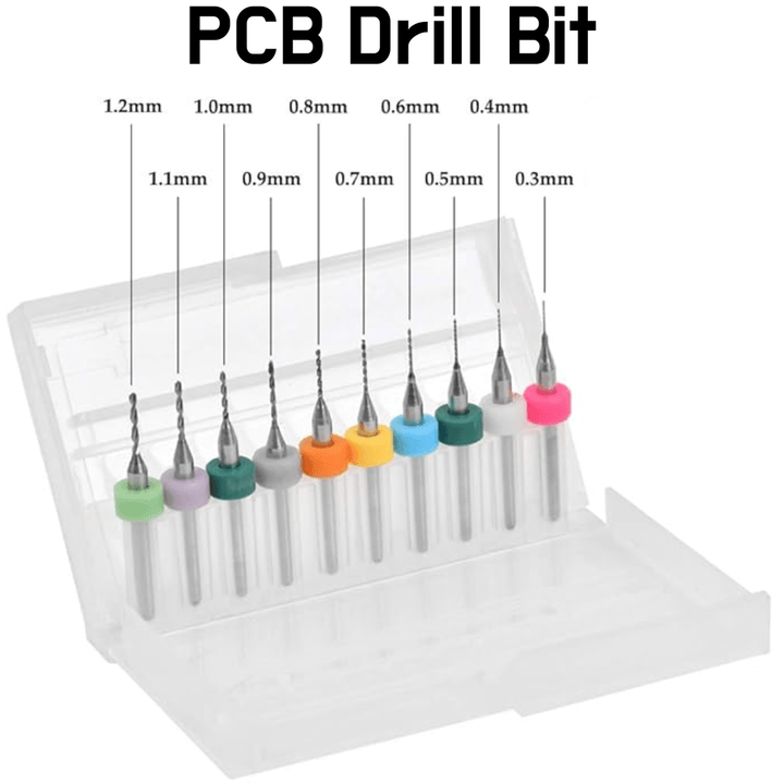 10PCS PCB Drill Bits 03mm ~ 1.2mm - ePartners