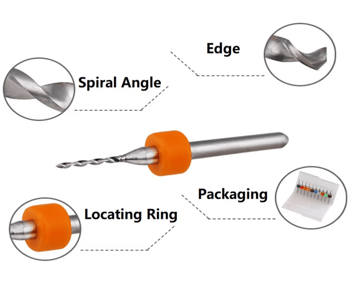 10PCS PCB Drill Bits 03mm ~ 1.2mm - ePartners