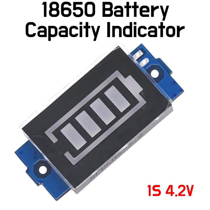 18650 Battery Capacity Indicator - 1S 4.2V - ePartners