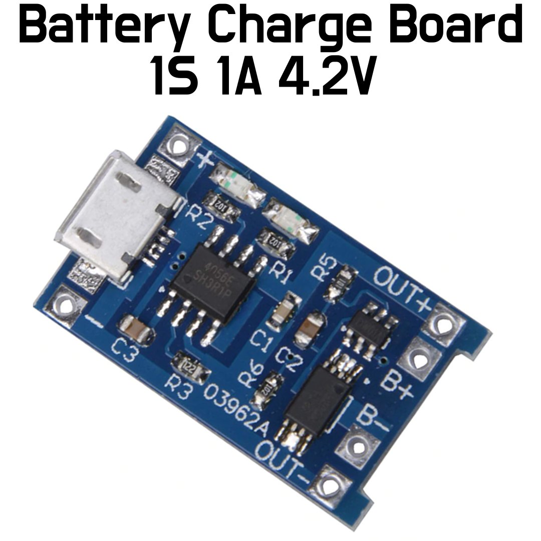 18650 Battery Charger Board - 1S 1A with Protection - ePartners