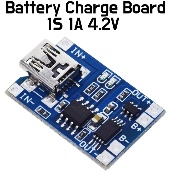 18650 Battery Charger Board - 1S 1A with Protection - ePartners