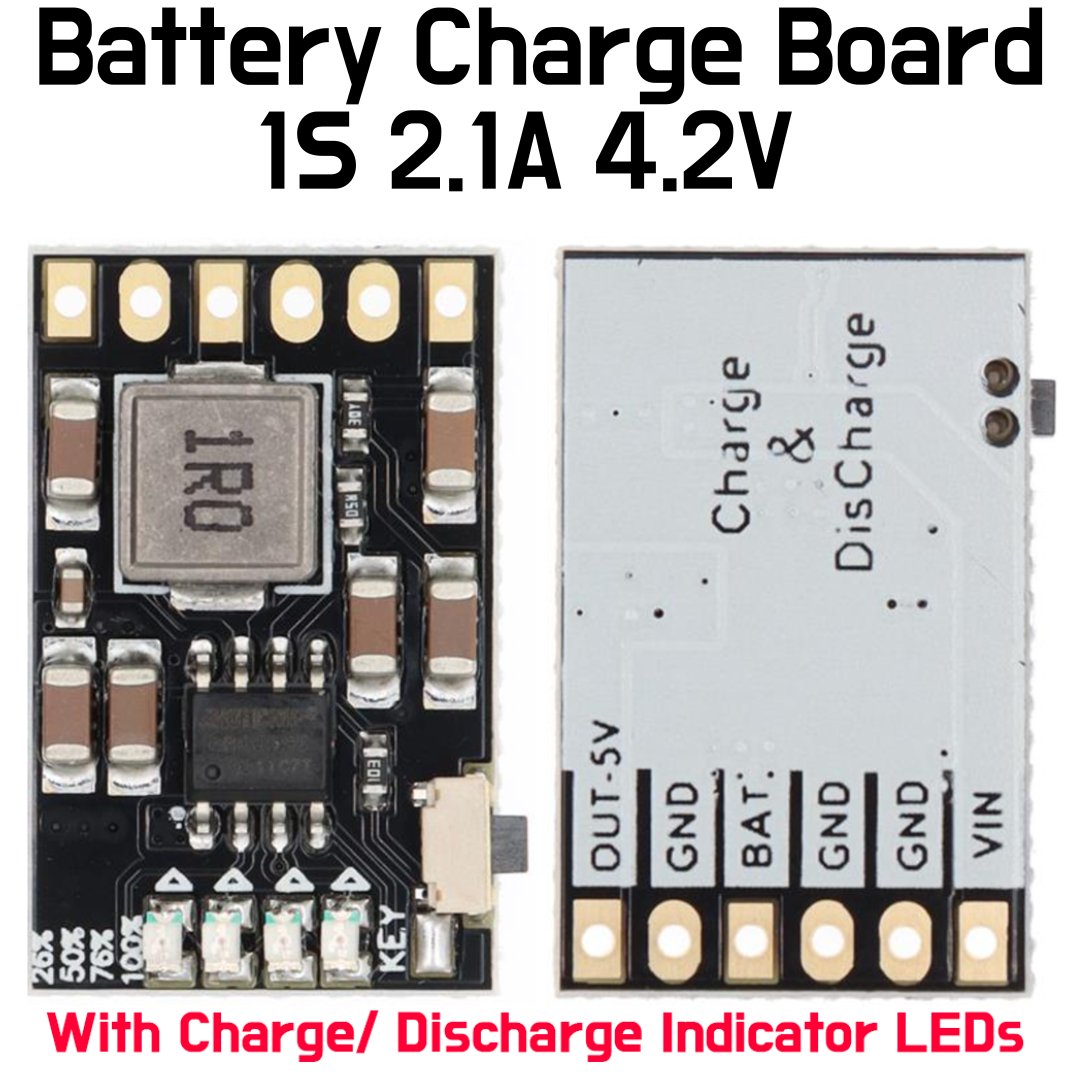 18650 Battery Charger Board - 2.1A 4.2V 18650 Charge/ Discharge/ protection/ indicator module - ePartners