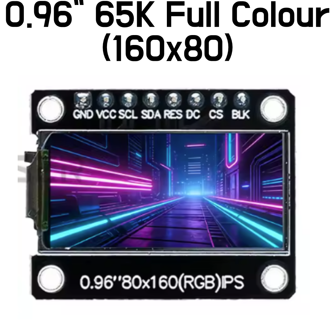 0.96" 65K FUll Colour IPS TFT LCD Display