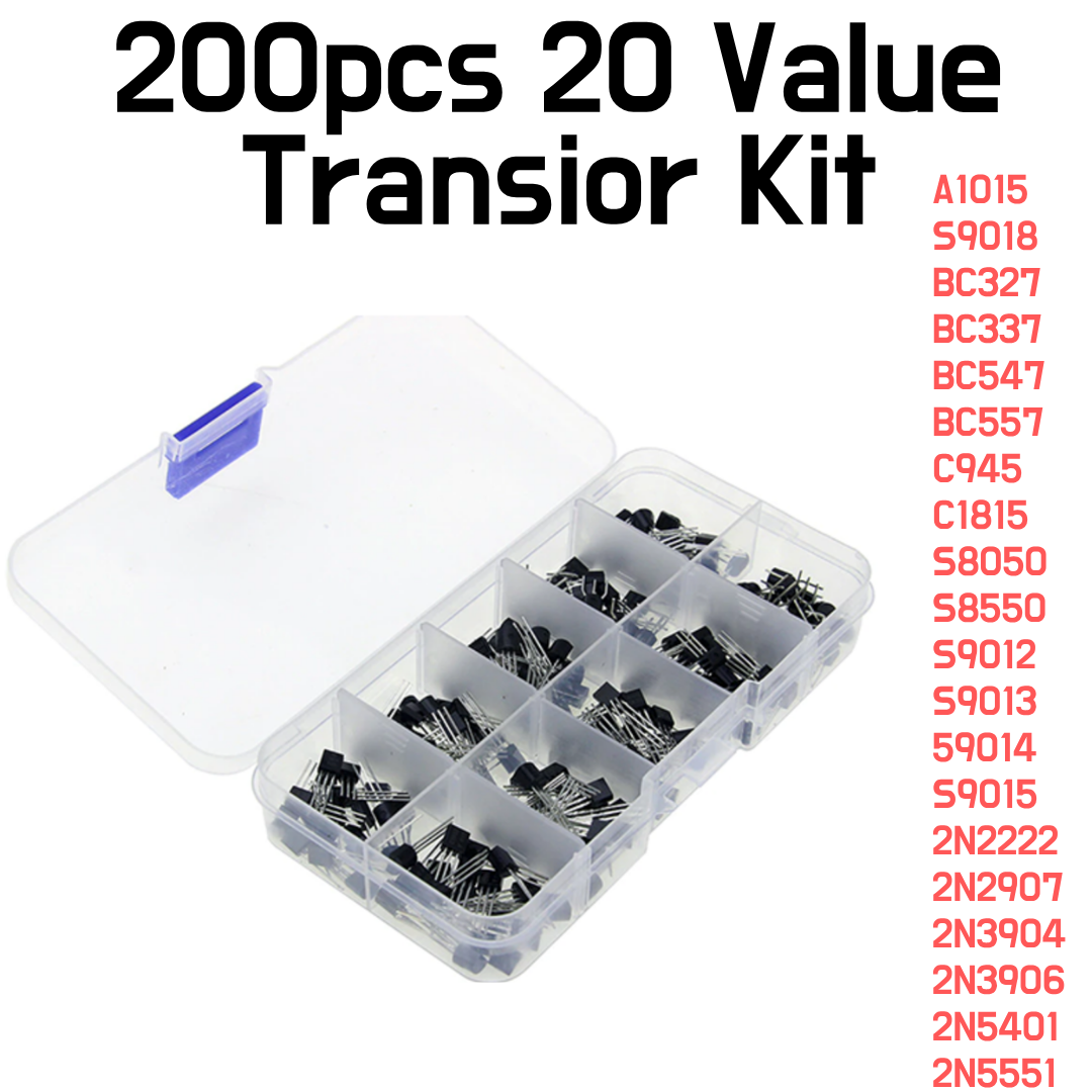Transistor Assortment Kit - 200pcs 20 Value