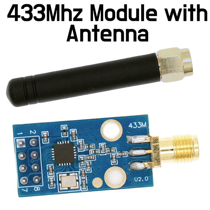 433Mhz RF Transceiver Module with Antenna - Wireless