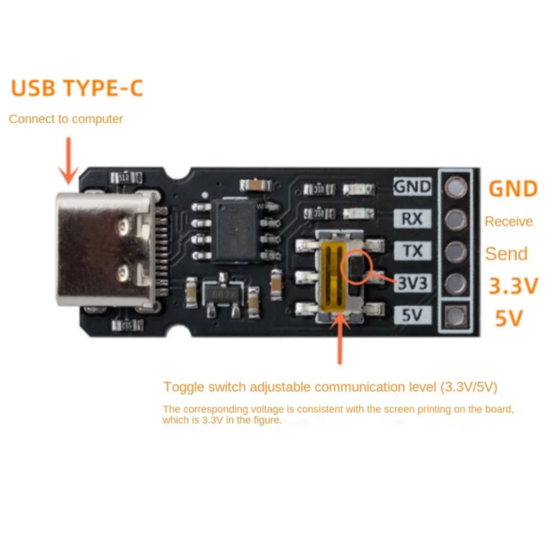 USB to TTL  Converter - 3.3V/ 5V