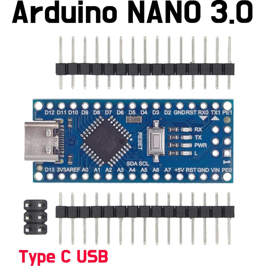 Arduino Nano Compatible - Genuine ATmega328P Microcontoller Type C USB Socket - ePartners