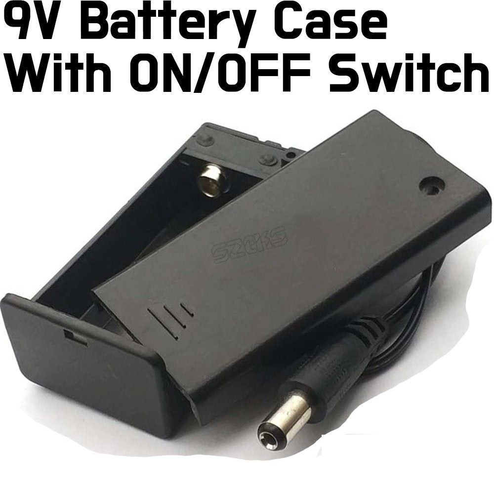 Battery Holder - 9V Battery Holder with ON/OFF Switch with Plug - case - ePartners