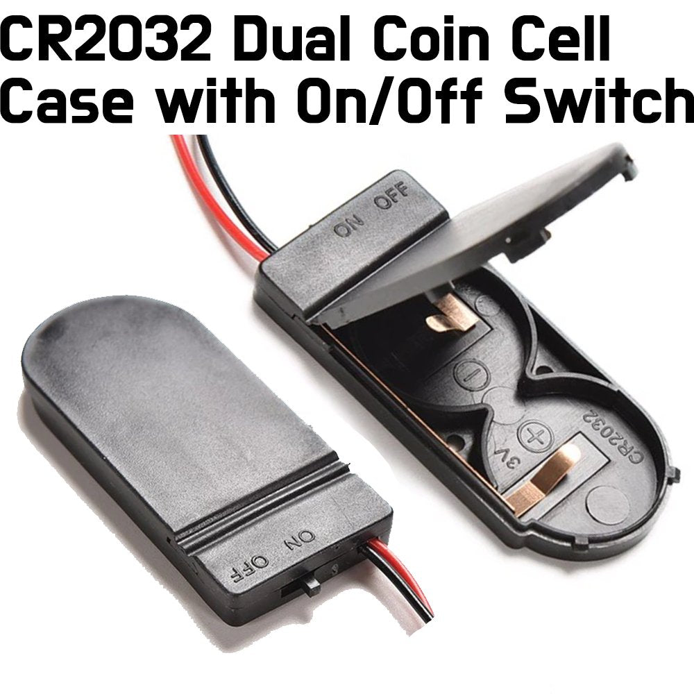 Battery Holder - CR2032 Coin Cell Battery Holder with On/Off Switch - Case - ePartners