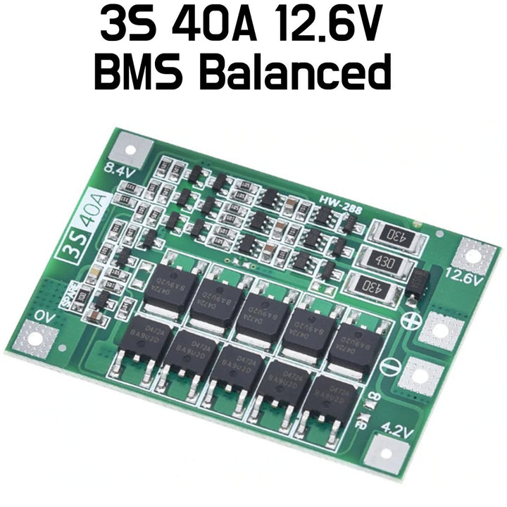 BMS - 3S 40A BMS 11.1V 12.6V 18650 Lithium Battery Protection Board - ePartners