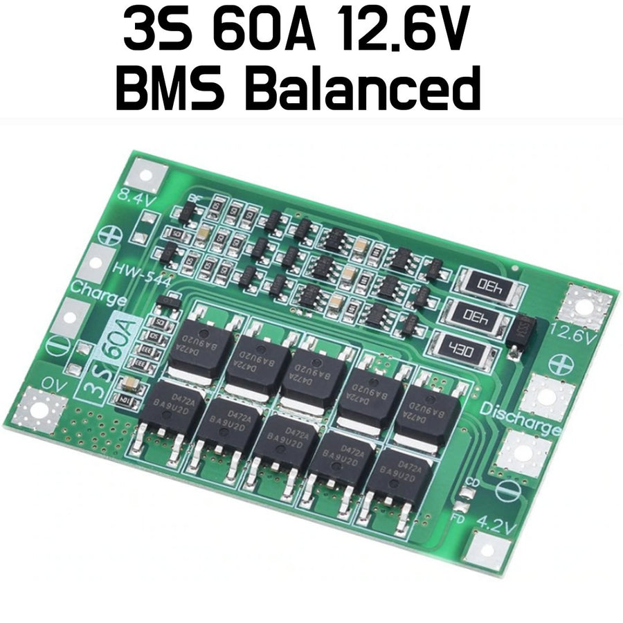 BMS - 3S 60A BMS 18650 Lithium Battery Protection Board - ePartners