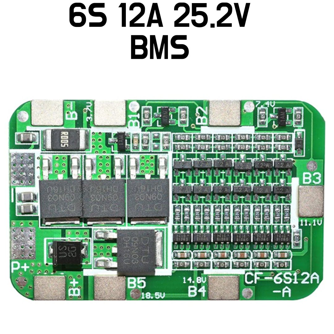 BMS - 6S 12A Lithium Battery 18650 BMS Charger Protection Board - ePartners