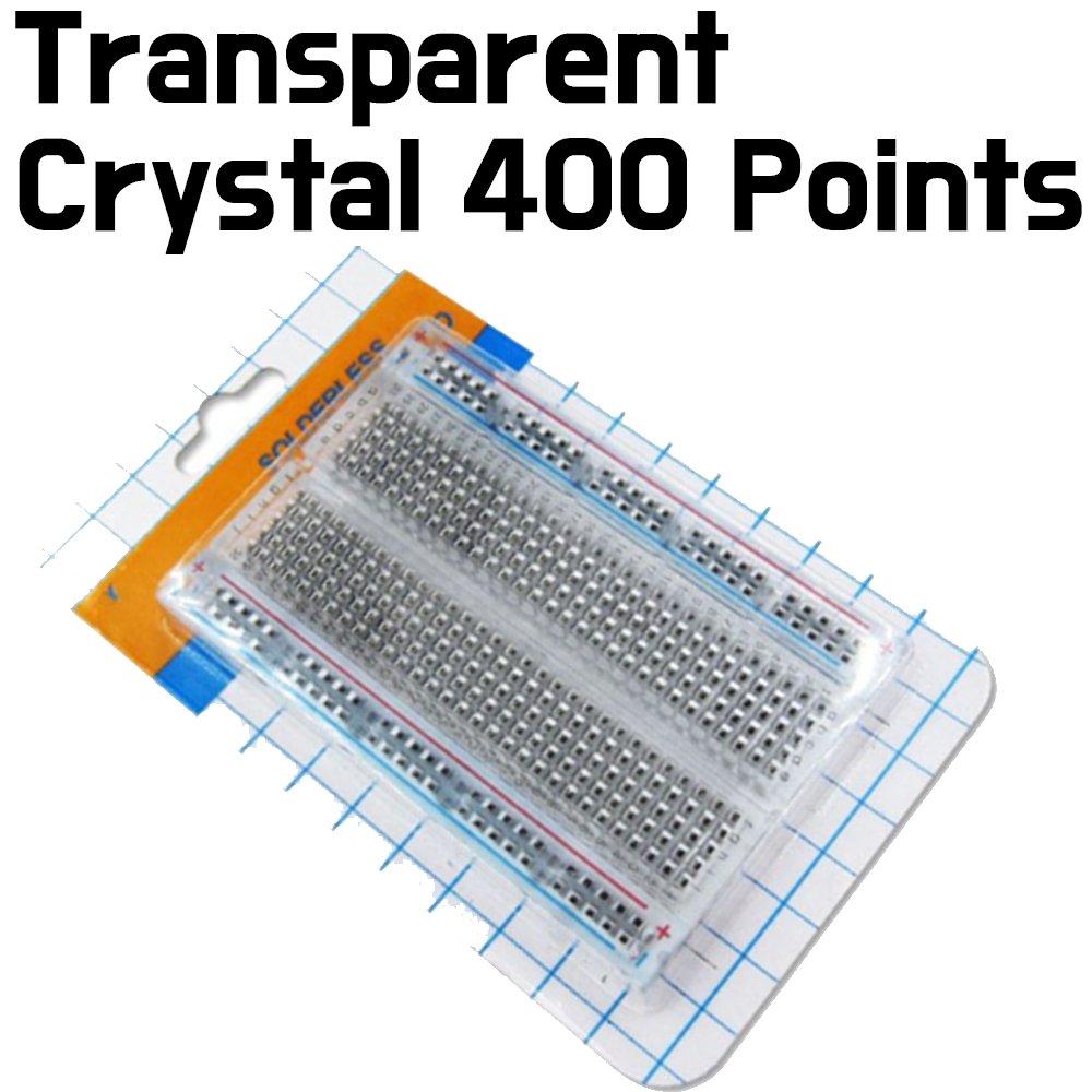 Breadboard - Transparent Breadboard 400 Points - ePartners