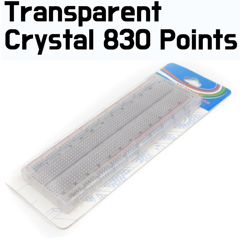 Breadboard - Transparent Crystal Breadboard 830 Point Solderless MB102 - ePartners