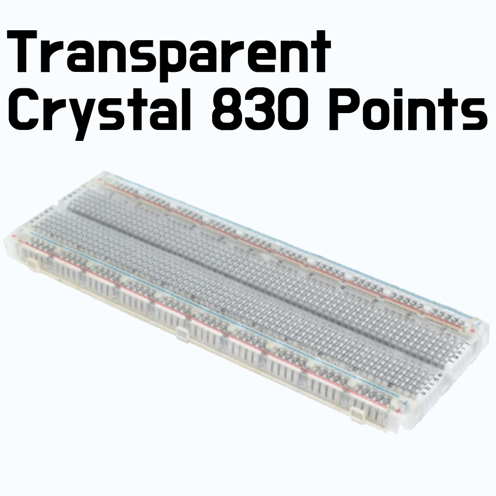 Breadboard - Transparent Crystal Breadboard 830 Point Solderless MB102 - ePartners