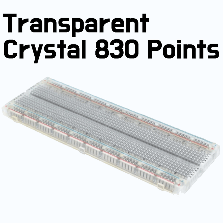 Breadboard - Transparent Crystal Breadboard 830 Point Solderless MB102 - ePartners