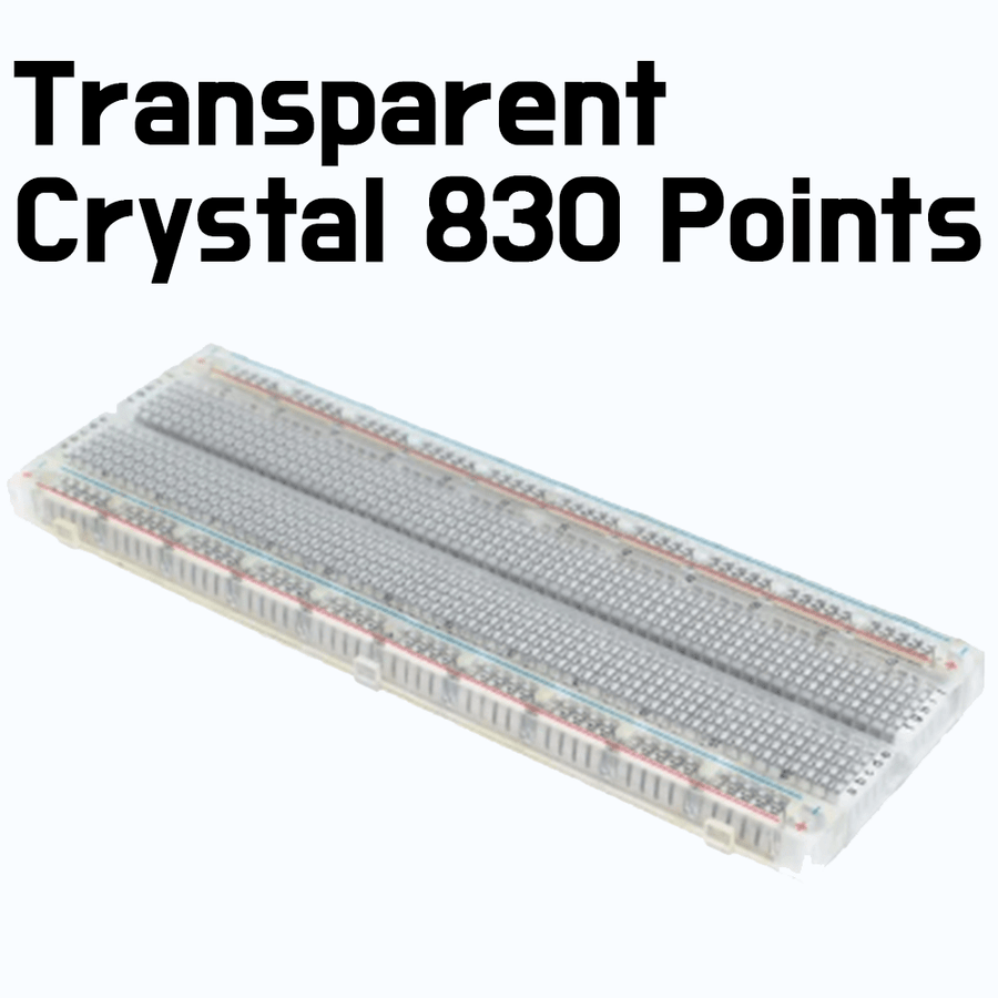 Breadboard - Transparent Crystal Breadboard 830 Point Solderless MB102 - ePartners