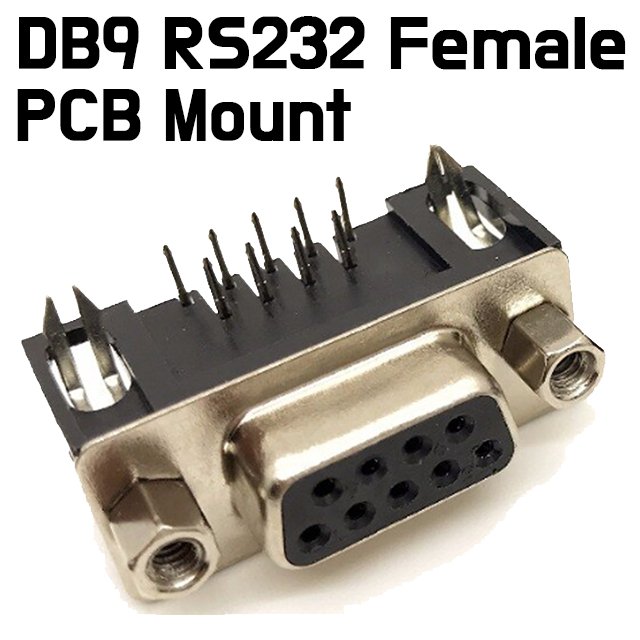 DB9 PCB Mount D - Sub 9 pin PCB Connector RS232 Connector 90 - degree - Female - ePartners