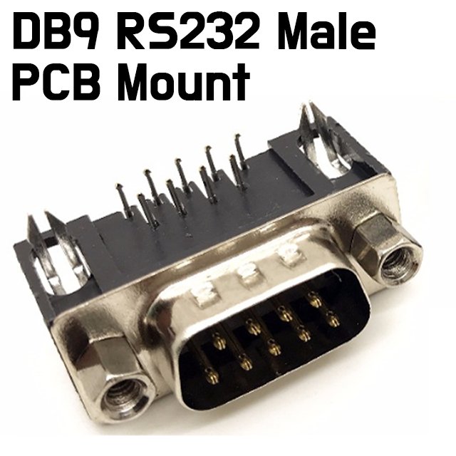 DB9 PCB Mount D - Sub 9 pin PCB Connector RS232 Connector 90 - degree - Male - ePartners