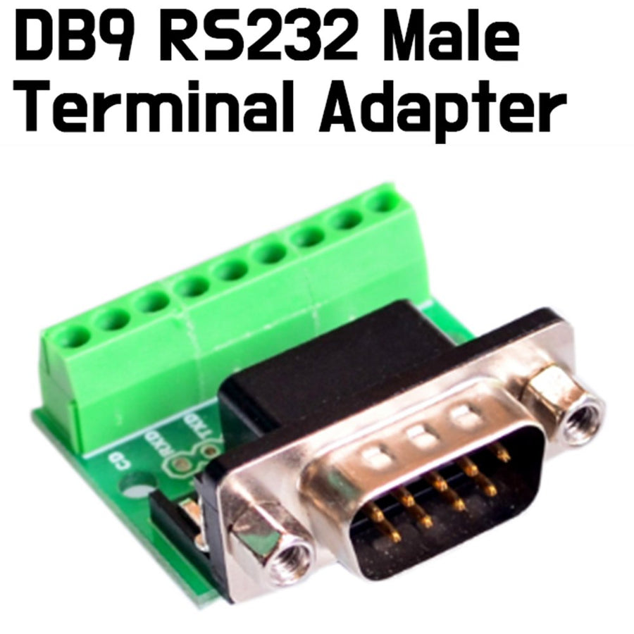 DB9 RS232 Serial to Terminal Male Adapter Connector Breakout Board - ePartners