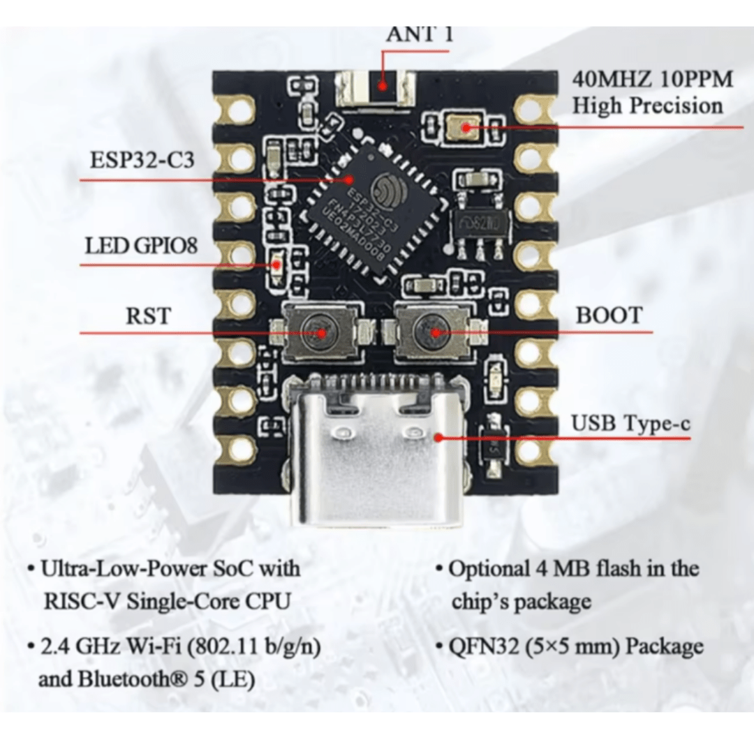 ESP32 - C3 Mini Development Board (Pre - Soldered) - ePartners